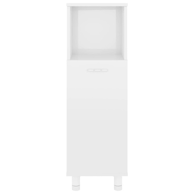 Szafka łazienkowa, wysoki połysk, biała, 30x30x95 cm