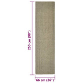 vidaXL Sizalowy dywanik do drapania, kolor taupe, 66x250 cm