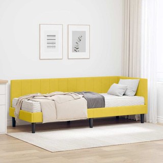 Rama Łóżka Narożnego z Materacem 2 szt. Żółty 80 x 200 cm