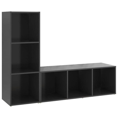 vidaXL Szafki telewizyjne, 2 szt., szare, 107x35x37 cm, płyta wiórowa