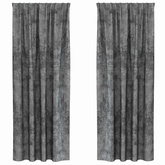 Zasłony z weluru z zasłonami 2 pcs Szary 225 x 140 cm Aksamit
