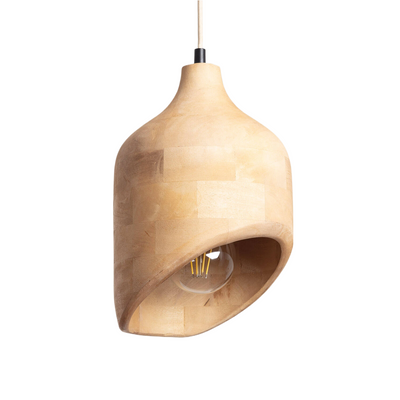 Lampa Wisząca z drewna z mango ?19cm E27 Abruzzo Fagioli