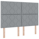 Łóżko z box spring LED z materacem jasnoszary 160 x 200 cm