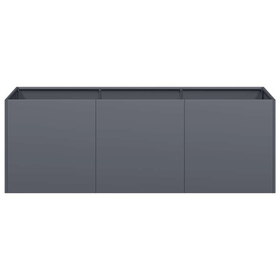 Doniczka Antracyt 120x40x40 cm Stal walcowana na zimno