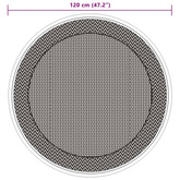 vidaXL Dywan na zewnątrz, zielony, Ø120 cm, PP