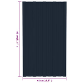 Panel dachowy 36 pcs antracytowy 80 x 45 cm Stal galwanizowana