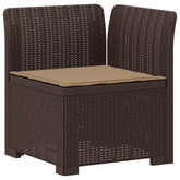 5-osobowa sofa ogrodowa z poduszkami w stylu rattanowym PP