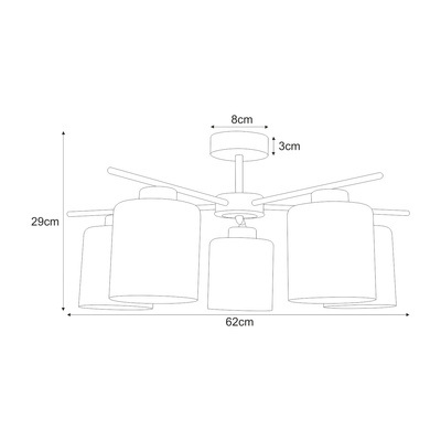 Lampa sufitowa K-5522 z serii AURELIA