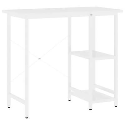 vidaXL Biurko komputerowe, białe, 80x40x72 cm, MDF i metal