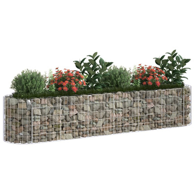 vidaXL Podwyższona donica gabionowa, galwanizowane żelazo 260x50x50 cm