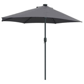 Parasolka ogrodowa Antracyt 294 x 150 x 223 cm Poliester i Stal