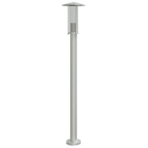 Lampa ogrodowa na słupku, srebrna, 100 cm, stal nierdzewna