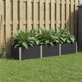 Podniesiona rabata ogrodowa Czarny 300 x 100 x 54 cm