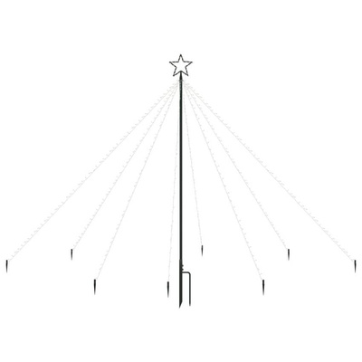 vidaXL Choinka z lampek ułożonych w wodospad, 400 diod LED, 2,5 m