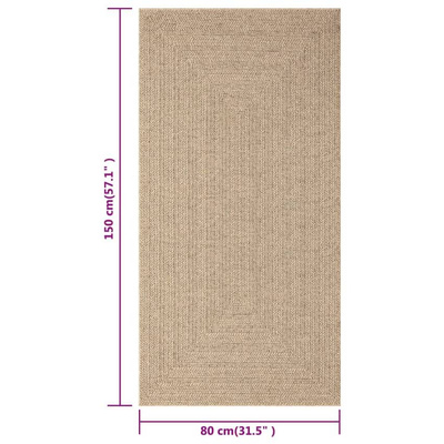 vidaXL Dywan ZIZUR, 80x150 cm, stylizowany na jutowy