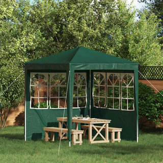 Ściana boczna namiotu na imprezy 2 pcs 200 x 195 cm zielony