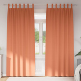 Firany blackout z kółkami 2 pcs terakota 260 x 140 cm Poliester