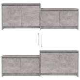 vidaXL Szafka pod TV, szarość betonu, 146,5x35x50 cm