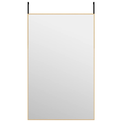 vidaXL Lustro na drzwi, złote, 50x80 cm, szkło i aluminium