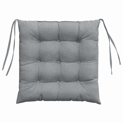 Poduszki na siedziska 4 pcs Jasnoszary 40 x 40 x 6 cm tkanina