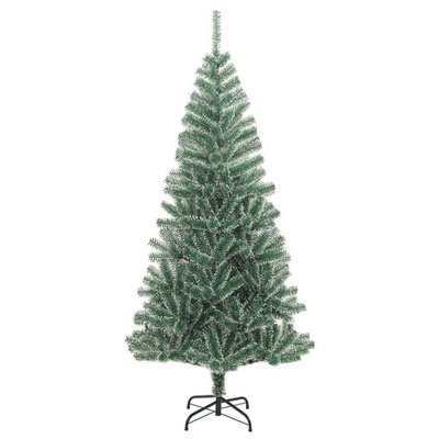 Sztuczna choinka z 300 LED, bombkami i śniegiem, 240 cm vidaXL