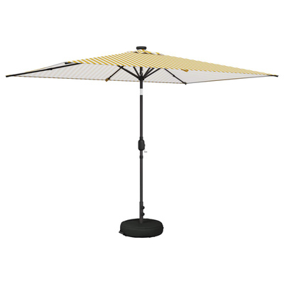 Parasol ogrodowy z oświetleniem LED i podstawą 200 x 300 cm