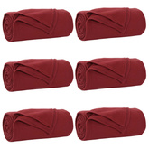 Koce narzutowe 6 pcs Bordeaux Czerwony 270 x 240 cm Polar