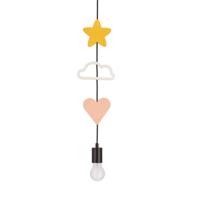Trio hcsm p lampa wisząca czarny 3x20W E27 iq kids różowy+biały+złoty