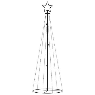 vidaXL Choinka stożkowa, 108 ciepłych białych LED, 70x180 cm