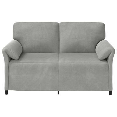 Sofa dwuosobowa jasnoszary 158 x 83 x 95 cm Welur