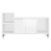 vidaXL Szafka pod TV, wysoki połysk, biała, 100x35x55 cm