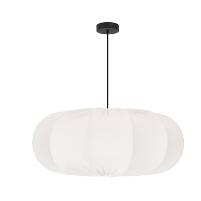 Lampa wisząca CAFEE' skandynawska - z abażurem kremowym latte 52 cm - minimalistyczne oświetlenie sufitowe w stylu japandi E27