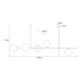 Lampa sufitowa K-4738 z serii VUELTA