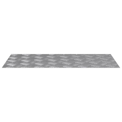 Stopień Prostokątny 4 pcs Srebrny 80 x 40 cm Aluminium
