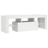 pod TV z oświetleniem LED, biała, 120x35x40 cm Szafka