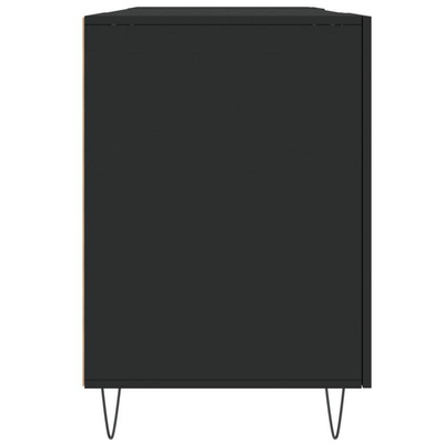 vidaXL Biurko, czarne, 140x50x75 cm, materiał drewnopochodny
