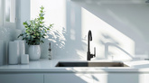 Bateria zlew. ligaria z elastyczną wylewką, czarny BZ-39-004-L Invena