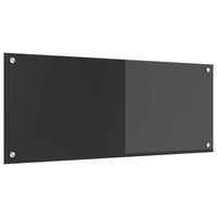 Panel kuchenny Ciemnoszary 100 x 40 cm szkło hartowane
