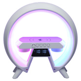 Lampka LED Gamingowa RGB głośnik ładowarka indukcyjna radio budzik zegar