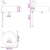 Zestaw mebli łazienkowych 3 szt. Biały 49,5 x 44,5 x 65,5 cm