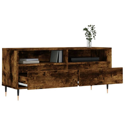 Szafka pod TV, przydymiony dąb, 100x34,5x44,5 cm vidaXL