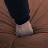 vidaXL Składany leżak obity tkaniną Oxford, brązowy