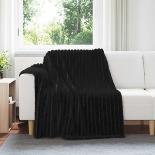 Koce narzutowe 6 pcs Czarny 200 x 150 cm Polar