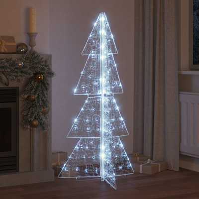 Choinka z 160 diodami LED Zimna Biała 150 cm Akryl