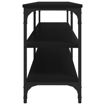 vidaXL Szafka pod TV, czarna, 140x30x50 cm, materiał drewnopochodny