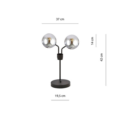 Lampka nocna  NOVA LN2 BLACK/GRAFIT