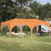 Namiot imprezowy rozkładany 575 x 288 x 245 cm pomarańczowy