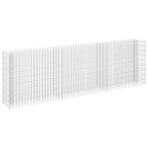 vidaXL Podwyższona donica gabionowa, galwanizowana stal, 270x30x90 cm