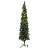Sztuczna, smukła choinka, 150 lampek LED, 150 cm