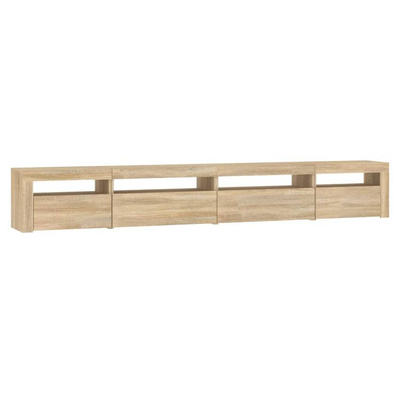 vidaXL Szafka pod TV z oświetleniem LED, dąb sonoma, 270x35x40 cm